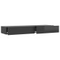 vidaXL Mueble para TV con luces LED gris brillante 120x35x15,5 cm