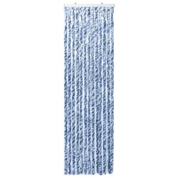 vidaXL Cortina mosquitera azul y blanco chenilla 120x220 cm