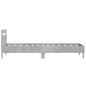 vidaXL Cama con cabecero madera de ingeniería gris hormigón 100x200 cm vidaXL Cama con cabecero madera de ingeniería gris hormigón 100x200 cm