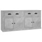 vidaXL Aparadores 2 uds madera contrachapada gris hormigón vidaXL Aparadores 2 uds madera contrachapada gris hormigón
