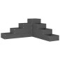 vidaXL Jardinera de 4 niveles madera maciza de pino gris 80,5x79x36 cm vidaXL Jardinera de 4 niveles madera maciza de pino gris 80,5x79x36 cm