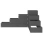vidaXL Jardinera de 4 niveles madera maciza de pino gris 80,5x79x36 cm vidaXL Jardinera de 4 niveles madera maciza de pino gris 80,5x79x36 cm