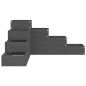 vidaXL Jardinera de 4 niveles madera maciza de pino gris 80,5x79x36 cm vidaXL Jardinera de 4 niveles madera maciza de pino gris 80,5x79x36 cm