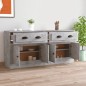 vidaXL Aparadores 2 uds madera contrachapada gris hormigón vidaXL Aparadores 2 uds madera contrachapada gris hormigón