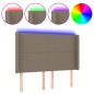 vidaXL Cabecero con LED de tela gris taupe 147x16x118/128 cm vidaXL Cabecero con LED de tela gris taupe 147x16x118/128 cm