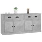 vidaXL Aparadores 2 uds madera contrachapada gris hormigón vidaXL Aparadores 2 uds madera contrachapada gris hormigón