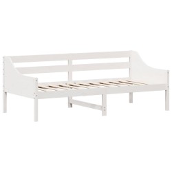 vidaXL Sofá cama madera maciza de pino blanco 80x200 cm