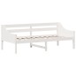 vidaXL Sofá cama madera maciza de pino blanco 80x200 cm