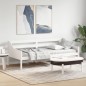 vidaXL Sofá cama madera maciza de pino blanco 80x200 cm