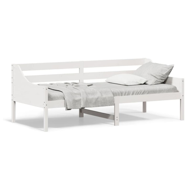 vidaXL Sofá cama madera maciza de pino blanco 90x200 cm vidaXL Sofá cama madera maciza de pino blanco 90x200 cm