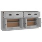 vidaXL Aparadores 2 uds madera contrachapada gris hormigón vidaXL Aparadores 2 uds madera contrachapada gris hormigón