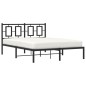 vidaXL Estructura de cama con cabecero metal negro 135x190 cm vidaXL Estructura de cama con cabecero metal negro 135x190 cm