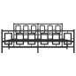 vidaXL Estructura de cama cabecero y estribo metal negro 180x200 cm