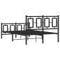 vidaXL Estructura de cama con cabecero y pie metal negro 120x190 cm vidaXL Estructura de cama con cabecero y pie metal negro 120x190 cm