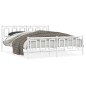 vidaXL Estructura cama metal con cabecero y pie cama blanco 183x213 cm