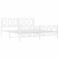 vidaXL Estructura cama metal con cabecero y pie cama blanco 183x213 cm