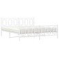 vidaXL Estructura cama metal con cabecero y pie cama blanco 183x213 cm