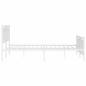 vidaXL Estructura cama metal con cabecero y pie cama blanco 183x213 cm