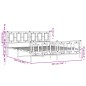 vidaXL Estructura cama metal con cabecero y pie cama blanco 183x213 cm
