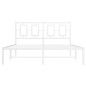 vidaXL Estructura de cama de metal con cabecero blanca 135x190 cm vidaXL Estructura de cama de metal con cabecero blanca 135x190 cm