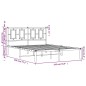 vidaXL Estructura de cama de metal con cabecero blanca 135x190 cm vidaXL Estructura de cama de metal con cabecero blanca 135x190 cm