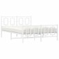 vidaXL Estructura cama metal con cabecero y estribo blanco 135x190 cm vidaXL Estructura cama metal con cabecero y estribo blanco 135x190 cm