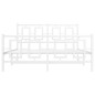 vidaXL Estructura cama metal con cabecero y estribo blanco 135x190 cm vidaXL Estructura cama metal con cabecero y estribo blanco 135x190 cm