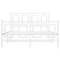 vidaXL Estructura cama metal con cabecero y estribo blanco 120x190 cm vidaXL Estructura cama metal con cabecero y estribo blanco 120x190 cm