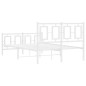 vidaXL Estructura cama metal con cabecero y estribo blanco 120x190 cm vidaXL Estructura cama metal con cabecero y estribo blanco 120x190 cm