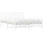 vidaXL Estructura cama metal con cabecero y estribo blanco 160x200 cm