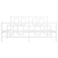 vidaXL Estructura cama metal con cabecero y estribo blanco 160x200 cm