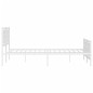 vidaXL Estructura cama metal con cabecero y estribo blanco 160x200 cm