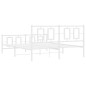 vidaXL Estructura cama metal con cabecero y estribo blanco 160x200 cm