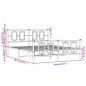 vidaXL Estructura cama metal con cabecero y estribo blanco 160x200 cm
