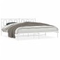 vidaXL Estructura de cama de metal con cabecero blanco 193x203 cm vidaXL Estructura de cama de metal con cabecero blanco 193x203 cm