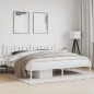 vidaXL Estructura de cama de metal con cabecero blanco 193x203 cm vidaXL Estructura de cama de metal con cabecero blanco 193x203 cm
