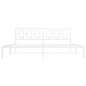 vidaXL Estructura de cama de metal con cabecero blanco 193x203 cm vidaXL Estructura de cama de metal con cabecero blanco 193x203 cm