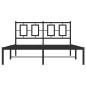 vidaXL Estructura de cama con cabecero metal negro 140x200 cm vidaXL Estructura de cama con cabecero metal negro 140x200 cm