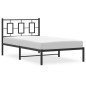 vidaXL Estructura de cama con cabecero metal negro 100x190 cm vidaXL Estructura de cama con cabecero metal negro 100x190 cm