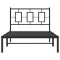 vidaXL Estructura de cama con cabecero metal negro 100x190 cm vidaXL Estructura de cama con cabecero metal negro 100x190 cm