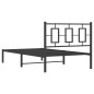 vidaXL Estructura de cama con cabecero metal negro 100x190 cm vidaXL Estructura de cama con cabecero metal negro 100x190 cm
