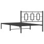 vidaXL Estructura de cama con cabecero metal negro 107x203 cm