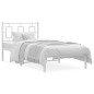 vidaXL Estructura de cama de metal con cabecero blanco 90x190 cm vidaXL Estructura de cama de metal con cabecero blanco 90x190 cm