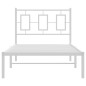 vidaXL Estructura de cama de metal con cabecero blanco 90x190 cm vidaXL Estructura de cama de metal con cabecero blanco 90x190 cm