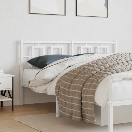 vidaXL Cabecero de metal blanco 150 cm