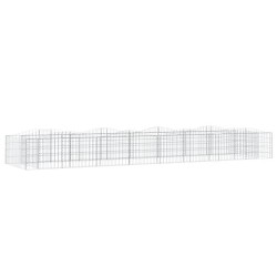vidaXL Arriate de gaviones forma arco hierro galvanizado 400x100x50 cm