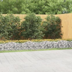 vidaXL Arriate de gaviones forma arco hierro galvanizado 800x100x50 cm