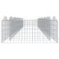 vidaXL Arriate de gaviones forma arco hierro galvanizado 800x100x50 cm vidaXL Arriate de gaviones forma arco hierro galvanizado 800x100x50 cm