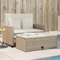 vidaXL Sofá de jardín con cojines de 2 plazas ratán sintético beige vidaXL Sofá de jardín con cojines de 2 plazas ratán sintético beige