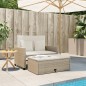 vidaXL Sofá de jardín con cojines de 2 plazas ratán sintético beige vidaXL Sofá de jardín con cojines de 2 plazas ratán sintético beige